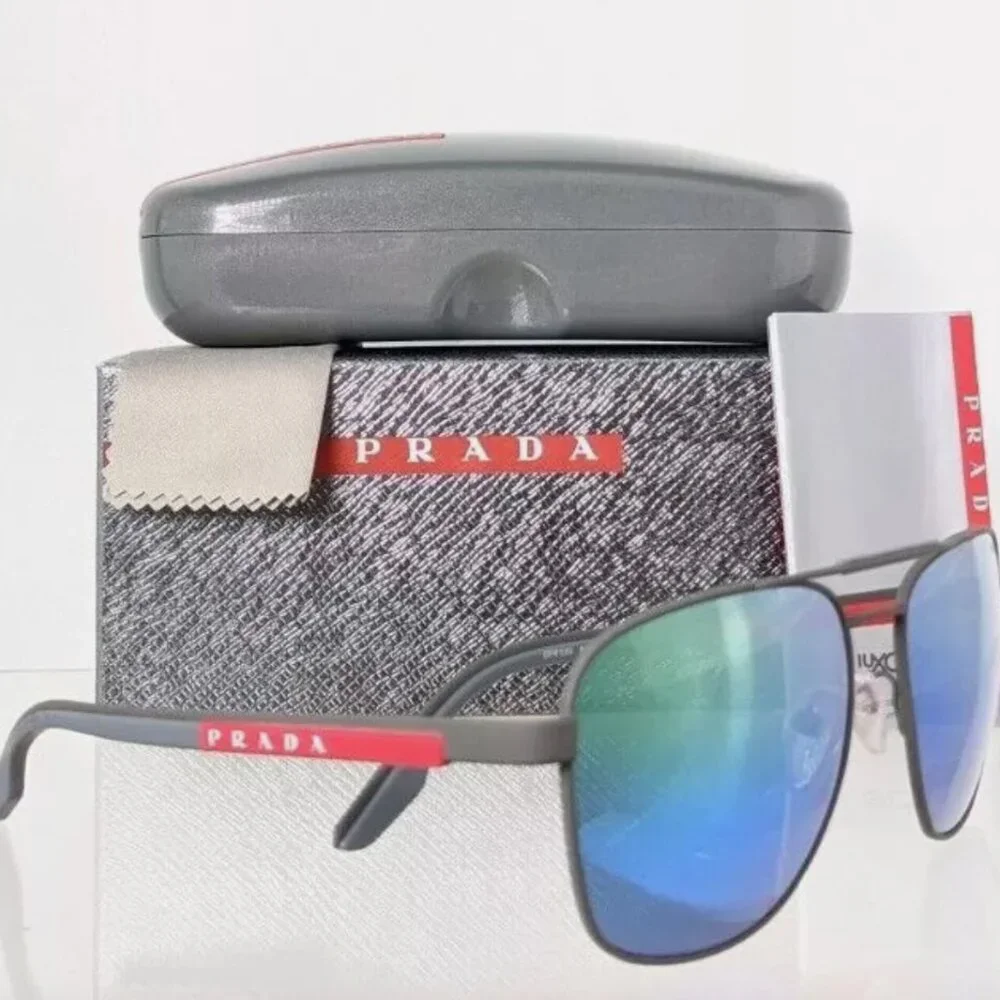 NEW Prada Sport 60mm Sunglasses Blue Tint